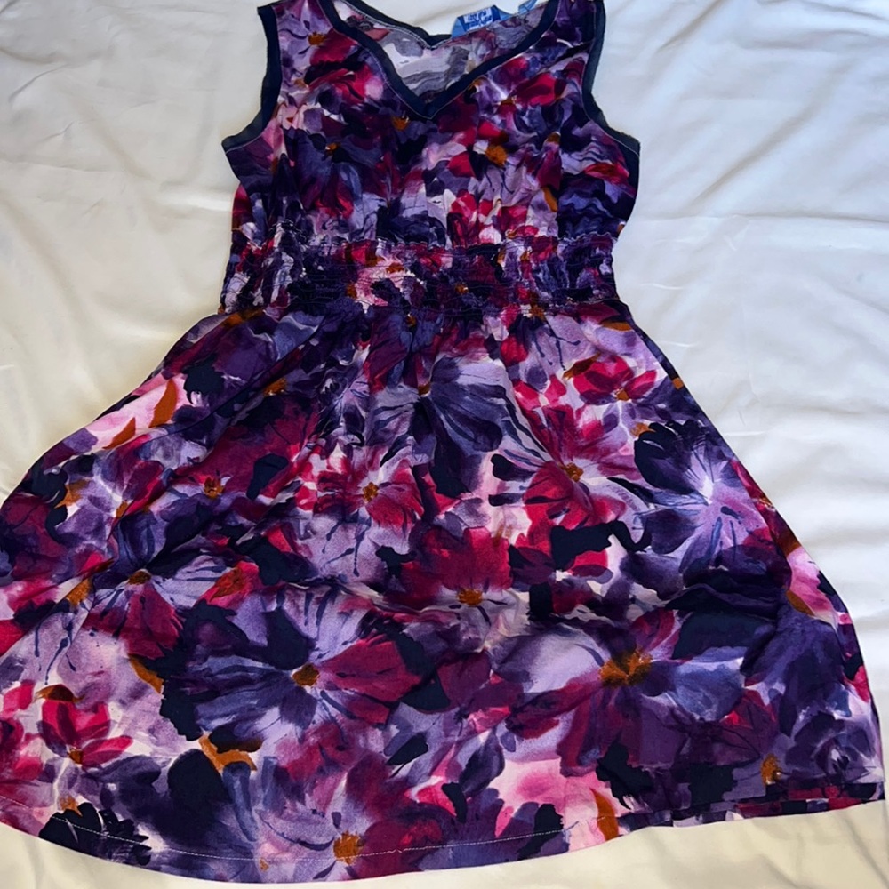 Vera Wang - Petite cotton Flowered Dress